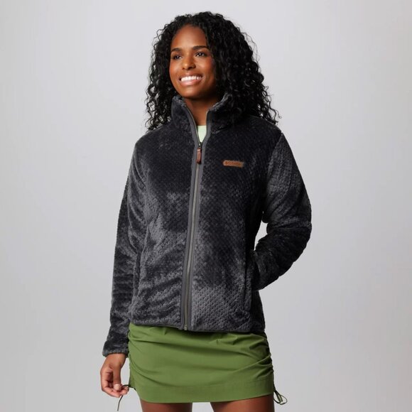 Columbia Size Large Fire Side™ II Sherpa Fleece Jacket Shark Gray Full Zip Plush - Picture 1 of 9